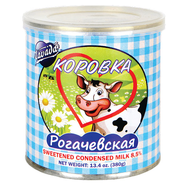 Молоко сгущенное Рогачевская Коровка — 13,4 унции (380гр)